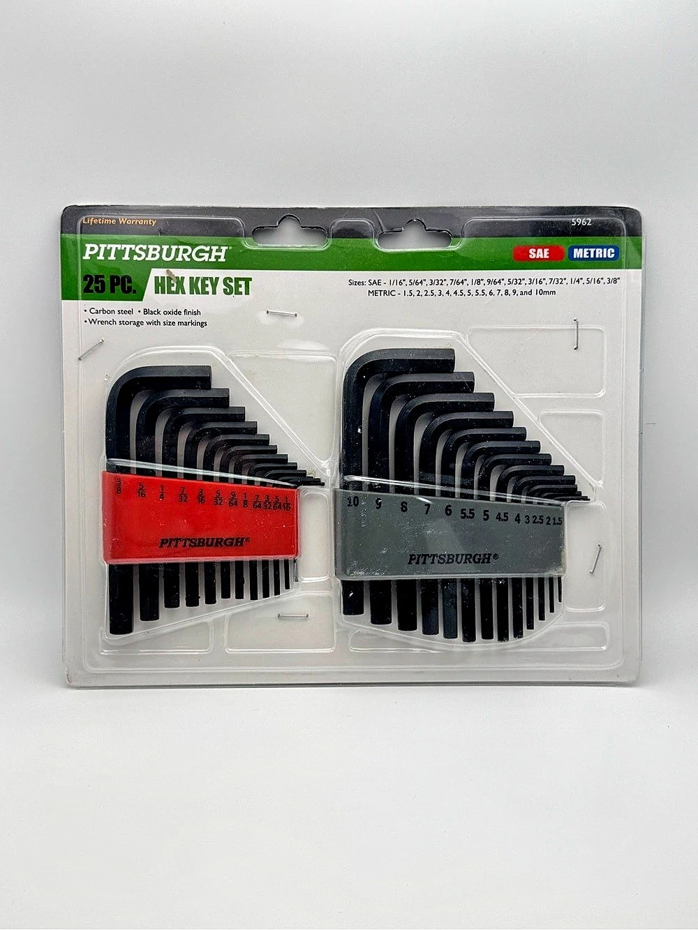 Pittsburgh 25 Pc. Hex Key Set Black & Red NWT